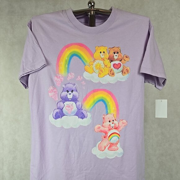 Care Bears Tops - Care Bears Size X-Small‎ Graphic T-Shirt Purple Boyfriend Oversized Fit